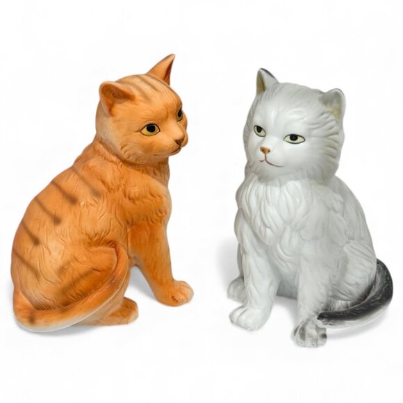 2 Vintage Porcelain Cats - Picture 1 of 13